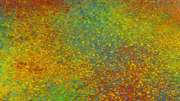 Πολύχρωμα Χρώματα Πούδρας Που Καλύπτει Πάτωμα — Αρχείο Βίντεο