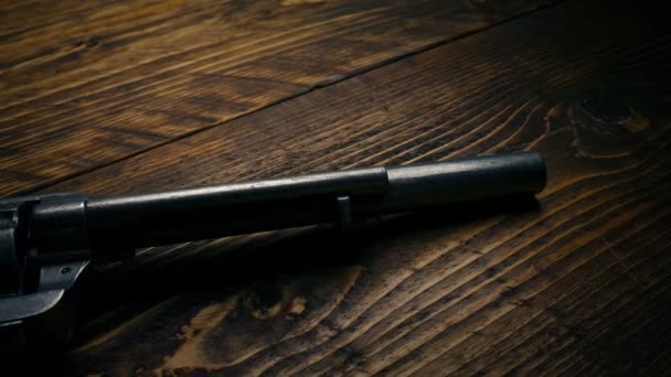 Moving Six Shooter Gun — Stock Video