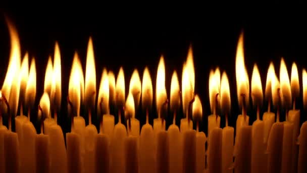 Velas Cumpleaños Ardiendo Oscuridad — Vídeo de stock