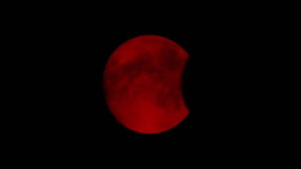Eclissi Sangue Luna Rossa — Video Stock