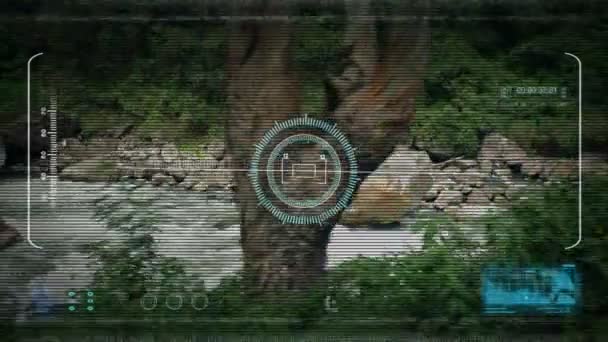Drone Pov Létající Minulosti Džungle Řeka — Stock video