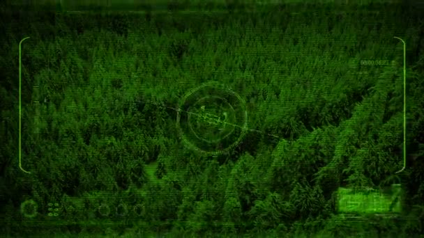 Drone Night Vision Pov Wild Valley — Wideo stockowe