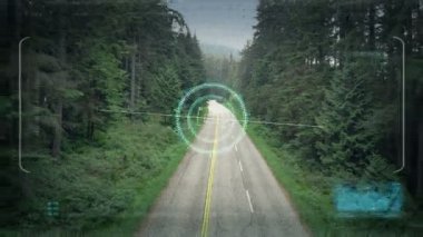 Araba yukarıdan izleme dron Pov