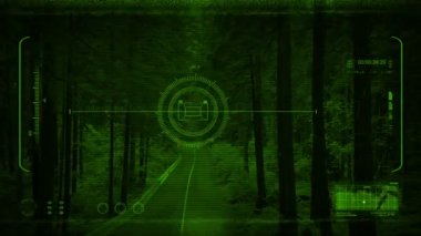 Geceleri araba ormanda izleme Nightvision
