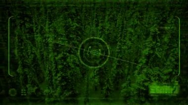 Nightvision uçan kar Pov dağ tarafı kaplı