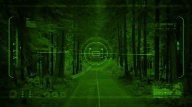 Yoldan dron görünümünü Nightvision