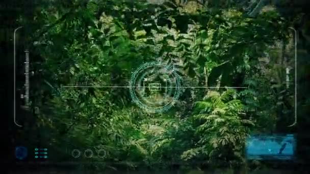 Drohne Bewegt Sich Durch Dschungel — Stockvideo
