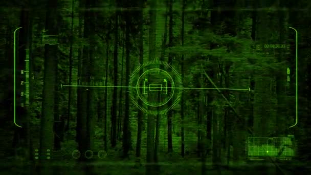 森の中を横に移動夜ビジョン ハメ撮り — ストック動画