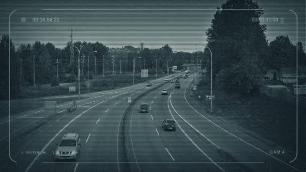 Cctv Autoroute Occupée Dehors Ville — Video