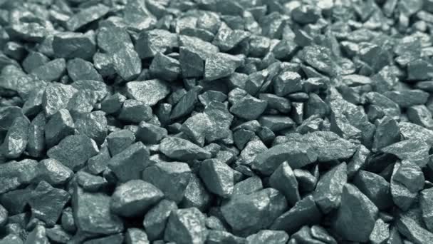 Metal Crudo Mineral Rocas Movimiento Shot — Vídeo de stock