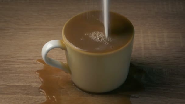 Caffè Troppo Zucchero Concetto Salute — Video Stock