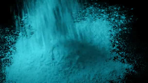 Light Blue Powder Poured Pile — Stock Video
