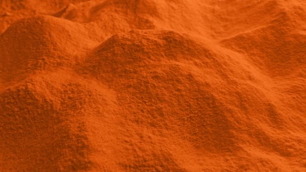 Moving Orange Powder — Stock Video