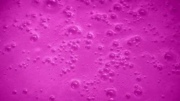 Pink Fizzing Superfície Closeup — Vídeo de Stock