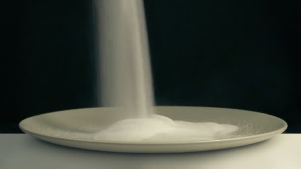 Sugar Poured Plate — Stock Video