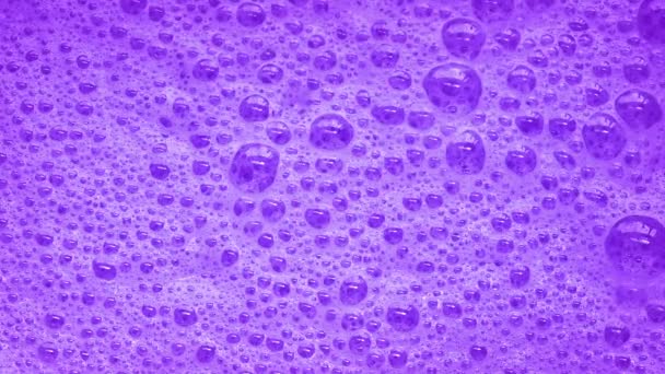 Purple Foam Bubbles Popping — Stock Video