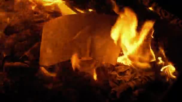 Post Card Burns Fire Generic Content — Stock Video