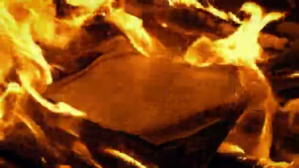 Belge Kağıtları Yanık Yangında Genel Içerik — Stok video