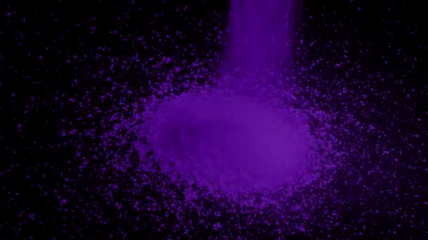 Purple Granules Pour Pile — Stock Video