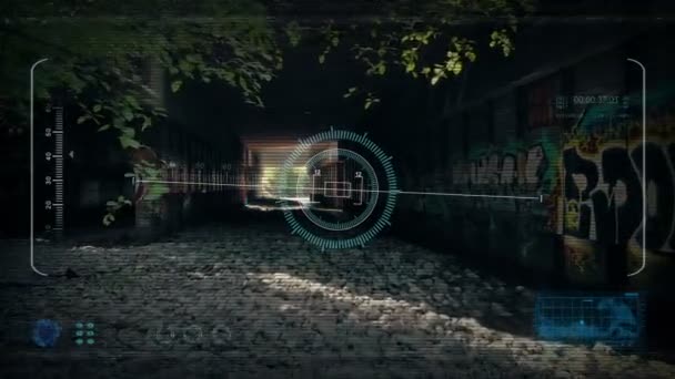 Drohne Hud Pov Bewegt Sich Durch Unterführung — Stockvideo