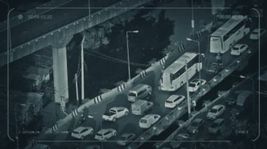 CCTV acele saat trafik üzerinde köprü