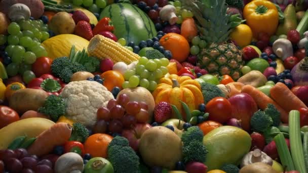 Obst und Gemüse Mischung beweglicher Schuss