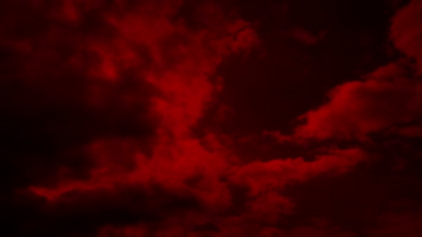 Cielo Rosso Tossico Apocalittico — Video Stock