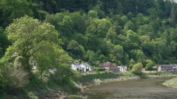 Güneşte Riverside Town Pan — Stok video