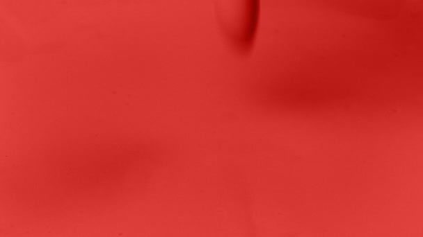 Pintura Roja Vertiendo Sobre Superficie Roja — Vídeos de Stock