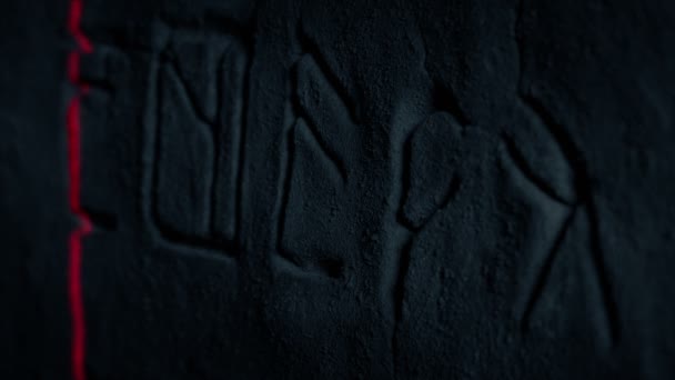 Symboles de Rune sculptés par balayage laser 