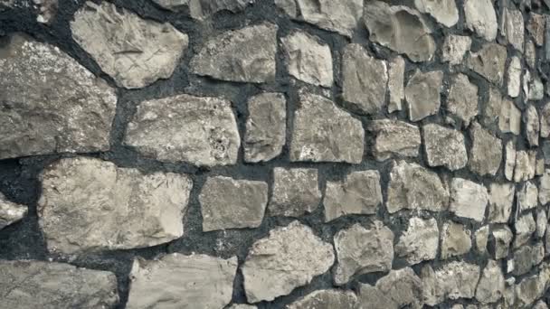 Stenen Muur Overdag Bewegende Schot — Stockvideo