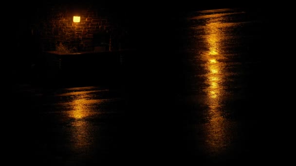 Pluie Lumières Urbaines Réflexions Élément Composition — Video