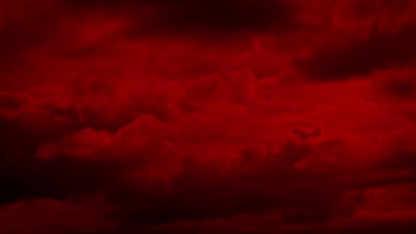 Mraky Formující Apokalyptické Červené Obloze — Stock video