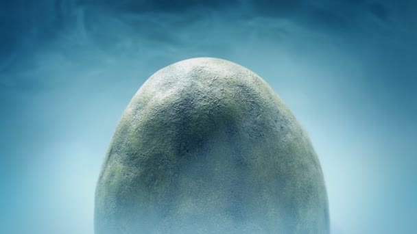 Αυγό Δεινοσαύρου Κρύα Αποθήκευση Jurassic Cloning Concept — Αρχείο Βίντεο