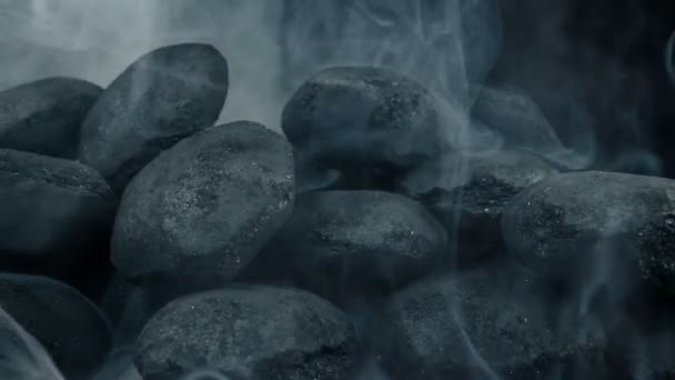 Smoke Rising Fire Coals — Stock Video