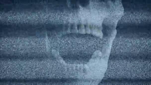 Image de crâne apparaît dans la statique de la télévision 