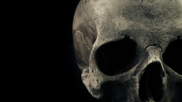 Pasando Cráneo Antiguo Primer Plano — Vídeos de Stock