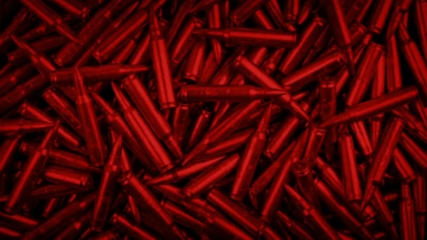 红光下堆肥中的弹丸 — 图库视频影像