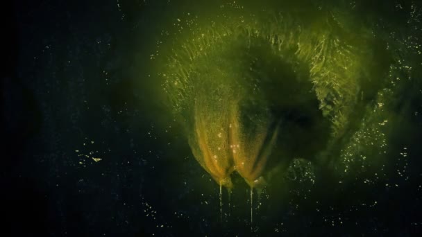 Torch Lights Alien Egg Green Gas Výstřely — Stock video