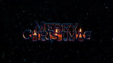 Mum ve kar yağan Noel tabelası