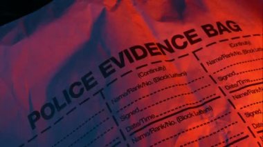Polis Kanıt Torbası Parlayan Işıklarda