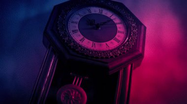 Paranormal Storm And Lightning Strikes Light Up Old Clock