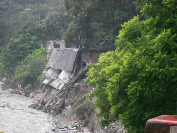 Индийская Катастрофа Проливные Дожди Вызывают Наводнение Причиняют Вред Многим Жизням — стоковое фото