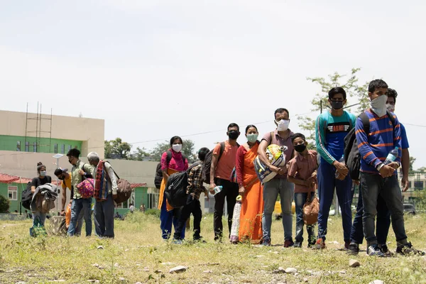 Dehradun Uttarakhand Inde Septembre 2020 Personnes Migrantes Provenant États Difrents — Photo