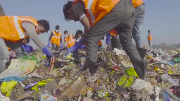 Solid Wate Management Plant Haridwar Uttarakhand India Återvinning Eller Återanvändning — Stockvideo