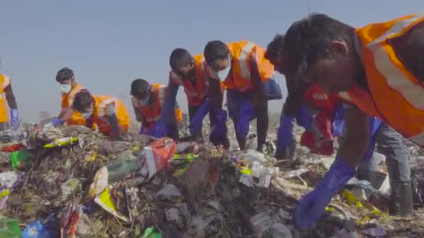 Завод Переработке Твердых Отходов Haridwar Uttarakhand India Recycling Повторное Использование — стоковое видео