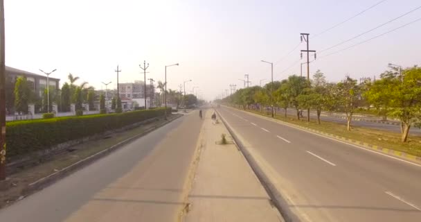 Bellezza Della Città Pulita Verde Haridwar Uttarakhand India Strada Perfetta — Video Stock