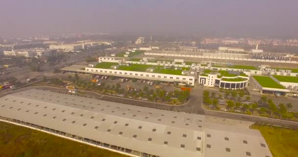 Siidcul Endüstri Alanı Güzel Bir Hava Görüntüsü Endüstrileri Malları Taşımak — Stok video