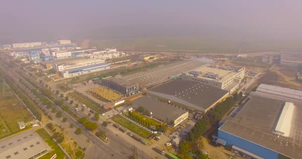 Siidcul Industrial Area Prachtige Luchtfoto Luchtfoto Toont Industrieën Voertuigen Voor — Stockvideo