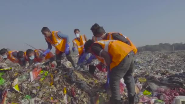 Solid Wate Management Plant Haridwar Uttarakhand India Recycling Hergebruik Van — Stockvideo